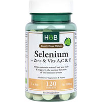 Produktbild von Holland & Barrett Selen 100 mcg mit Zink sowie Vitamin A, C und E Tabletten für Erwachsene 60 Stück