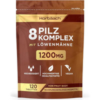 Produktbild von Horbaach 8 Pilz Komplex Kapseln mit Löwenmähne vegan ohne Zusatzstoffe 120 Stück