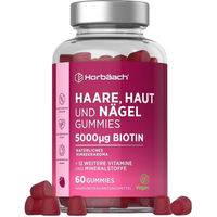 Produktbild von Horbaach Haut Haare Nägel Gummis mit Zink Biotin und Selen vegan ohne Zusatzstoffe 60 Stück
