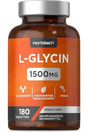 Horbaach L-Glycin Tabletten vegan ohne Zusatzstoffe 180 Stück – Bild 1 von 4