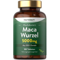 Produktbild von Horbaach Maca Wurzel Tabletten vegan vegetarisch ohne Zusatzstoffe 180 Stück
