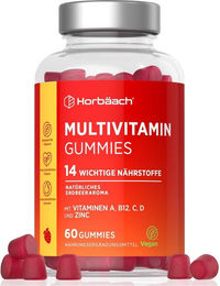 Horbaach Multivitamin Gummies Vegan Vegetarisch Ohne Zusatzstoffe 60 Stück – Bild 1 von 2