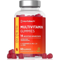 Produktbild von Horbaach Multivitamin Gummies Vegan Vegetarisch Ohne Zusatzstoffe 60 Stück