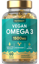 Horbaach Omega 3 Kapseln vegan ohne Zusatzstoffe – Bild 1 von 3