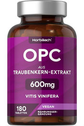 Horbaach OPC Traubenkernextrakt Tabletten vegan glutenfrei 180 Stück – Bild 1 von 4