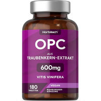 Produktbild von Horbaach OPC Traubenkernextrakt Tabletten vegan glutenfrei 180 Stück