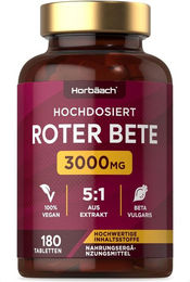 Horbaach Rote Beete Tabletten vegan 180 Stück – Bild 1 von 4