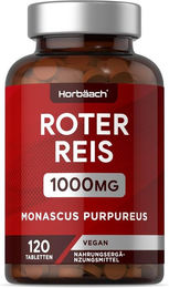 Horbaach Roter Reis Tabletten laktosefrei und ohne Zusatzstoffe 120 Stück – Bild 1 von 4
