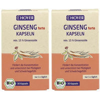Produktbild von HOYER Bio-Ginseng Kapseln vegan glutenfrei laktosefrei 60 Stück