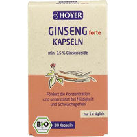 Produktbild von HOYER Bio-Ginseng Kapseln vegan glutenfrei laktosefrei ohne Gelatine