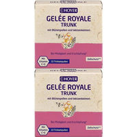 Produktbild von Hoyer Gelée Royale mit Blütenpollen, Weizenkeimen und Vitamin E in Ampullen
