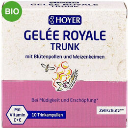 HOYER Gelée Royale mit Blütenpollen, Weizenkeimen und Vitamin C Trinkampullen 100 ml vegetarisch – Bild 1 von 1