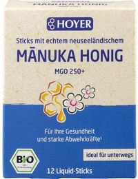 Hoyer Manuka Honig MGO 250+ Bio Liquid-Sticks mit Vitamin C 96g – Bild 1 von 4
