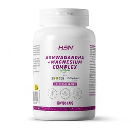HSN Ashwagandha Shoden und Magnesium Albion Komplex mit L-Theanin, 120 vegane Kapseln – Bild 1 von 1