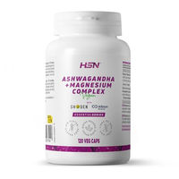 Produktbild von HSN Ashwagandha Shoden und Magnesium Albion Komplex mit L-Theanin, 120 vegane Kapseln