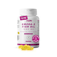 Produktbild von HSN Omega 3 Fischöl Kapseln mit 1000 mg pro Perle, glutenfrei und laktosefrei, 120 Kapseln