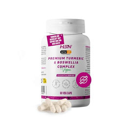 HSN Premium Kurkuma BCM-95 und Boswellia Complex mit Kurkuma-Extrakt und Boswellia serrata-Extrakt, 60 vegane Kapseln, hoch standardisiert, glutenfrei und ohne Zusatzstoffe – Bild 1 von 1