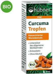 Hübner Curcuma Tropfen mit standardisiertem Extrakt vegan glutenfrei laktosefrei – Bild 1 von 2