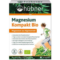 Produktbild von Hübner Magnesium Kompakt Bio Tabletten für Erwachsene und Kinder