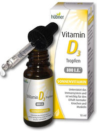 Hübner Vitamin D3 Tropfen 1000 IE vegetarisch für Erwachsene – Bild 1 von 1
