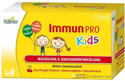 Hübner ImmunPro Kids Sticks vegetarisch und laktosefrei für Kinder und Erwachsene 15 Stück – Bild 1 von 2