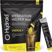Produktbild von Hydraid PLUS ENERGY Lemon Iced Tea Elektrolyt Pulver mit Koffein und Grüntee Extrakt Zitrone Vegan 20 Sticks