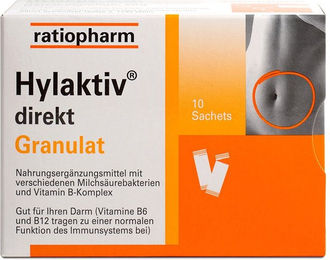 Hylaktiv direkt Granulat von ratiopharm, Pulver, glutenfrei und laktosefrei – Bild 1 von 2