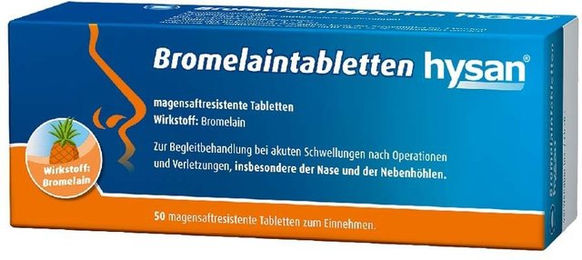 hysan Bromelaintabletten vegan glutenfrei laktosefrei – Bild 1 von 3