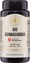 i-like-it-clean Ashwagandha Bio Wurzel-Extrakt 600 mg Kapseln vegan glutenfrei ohne Zusatzstoffe – Bild 1 von 3