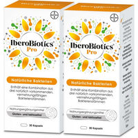 Produktbild von IberoBiotics Pro Bayer Vital vegane Kapseln laktosefrei und glutenfrei für Erwachsene sowie Schwangere und Stillende