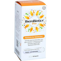 Produktbild von Iberobiotics Pro Kapseln vegan laktosefrei und glutenfrei für Erwachsene