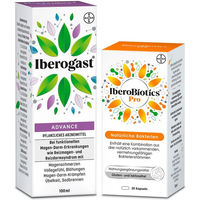 Produktbild von Iberogast Magen-Darm Set von Bayer Kapseln vegan glutenfrei laktosefrei zuckerfrei für Erwachsene
