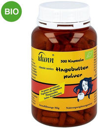 Idunn Naturprodukte BIO-Hagebuttenpulver Kapseln vegan und ohne Zusatzstoffe – Bild 1 von 3