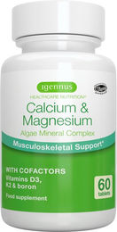 Igennus Calcium Magnesium D3 K2 Mineralstoff-Komplex mit Algenkalk Sango Tabletten vegan 60 Stück – Bild 1 von 2