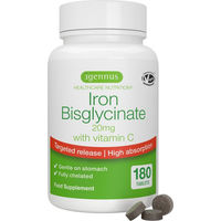 Produktbild von Igennus Eisenbisglycinat 20 mg mit Vitamin C Tabletten vegan 180 Stück