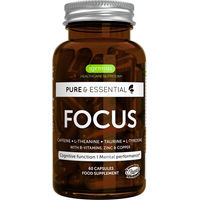 Produktbild von Igennus Focus Kapseln mit Koffein, L-Theanin, Taurin, L-Tyrosin, B-Vitaminen, Zink und Kupfer vegan