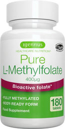 Igennus Folsäure als L-Methylfolat Tabletten vegan ohne Zusatzstoffe 180 Stück – Bild 1 von 1