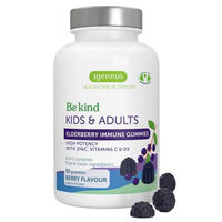 Produktbild von Igennus Holunderbeeren Gummis mit Ascorbinsäure vegetarisch ohne Zusatzstoffe für Kinder und Erwachsene