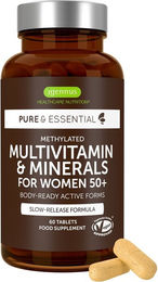 Igennus Multivitamin für Frauen 50+ mit methylierter B-Vitamin-Formel, Calcium und Magnesium, 60 Tabletten, vegan und ohne Zusatzstoffe – Bild 1 von 2