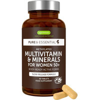 Produktbild von Igennus Multivitamin für Frauen 50+ mit methylierter B-Vitamin-Formel, Calcium und Magnesium, 60 Tabletten, vegan und ohne Zusatzstoffe