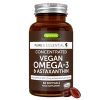 Produktbild von Igennus Omega-3 Algenöl mit Astaxanthin, DHA & EPA, vegan, 60 Kapseln