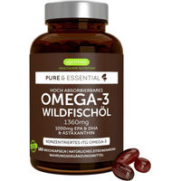 Produktbild von Igennus Omega-3 Fischöl Kapseln mit 1000 mg EPA und DHA sowie Astaxanthin 180 Kapseln