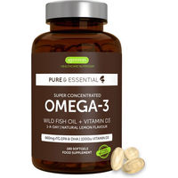 Produktbild von Igennus Omega-3 Fischöl mit Vitamin D3 1000 IE, EPA DHA Fettsäuren in Triglyceridform rTG, 180 Kapseln
