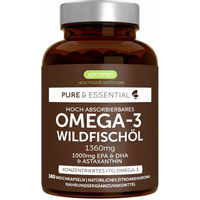 Produktbild von Igennus Ultra pures Omega 3 Fischöl Konzentrat mit Astaxanthin Kapseln ohne Gelatine 180 Stück