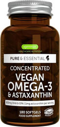 Igennus Vegan Omega-3 Algenöl mit Astaxanthin DHA & EPA Fettsäuren Kapseln – Bild 1 von 2