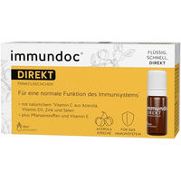Produktbild von Immundoc DIREKT Vitamin-Kombination mit natürlichem Vitamin C aus Acerola und Hagebutte, Flüssig, 12 Stück à 9 ml, glutenfrei und laktosefrei