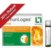Produktbild von immunLoges direkt Trinkampullen mit Vitamin C, Vitamin D, Selen und Zink, 30 Stück
