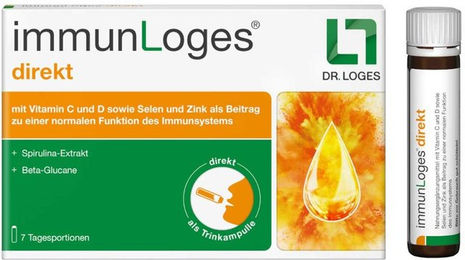 immunLoges direkt Trinkampullen mit Vitamin C, Vitamin D, Selen und Zink, 7 Stück – Bild 1 von 2