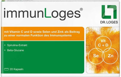 immunLoges Kapseln mit Vitamin C, Vitamin D, Zink und Selen, 20 Stück – Bild 1 von 2