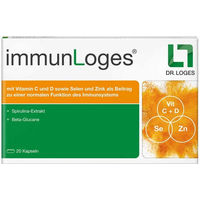 Produktbild von immunLoges Kapseln mit Vitamin C, Vitamin D, Zink und Selen, 20 Stück